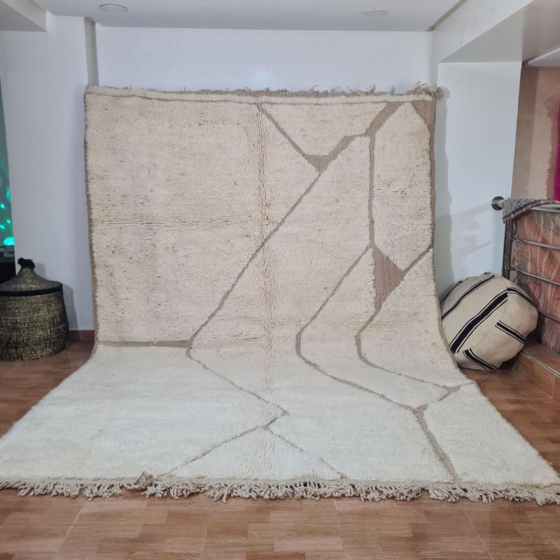 White Marid Marokkaans handgemaakt tapijt